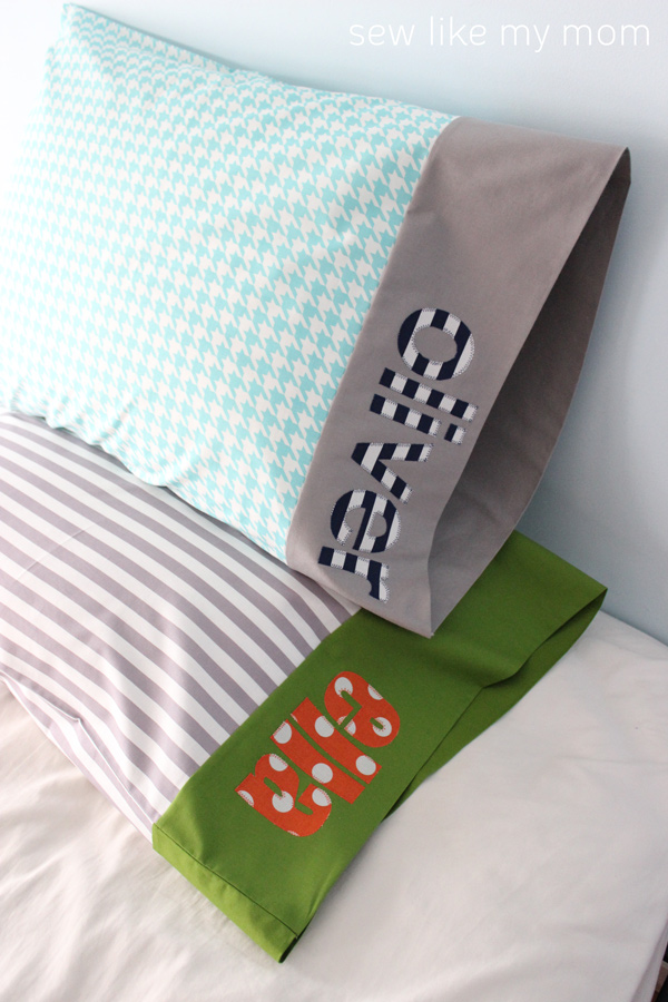 Sew Like My Mom | Applique Pillowcases