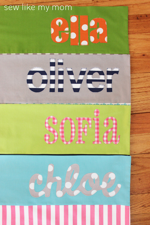 Sew Like My Mom | Applique Pillowcases