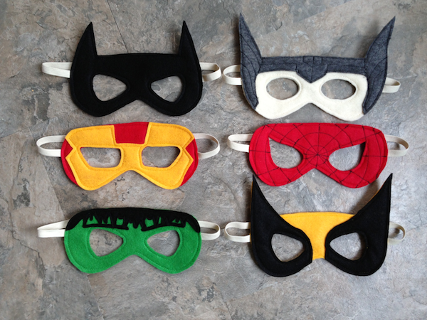 Superhero Mask Cut-Out 2 - Wolverine, Spiderman, Hulk - Choose One