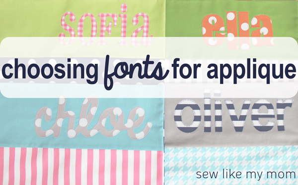 Sew Like My Mom | Fonts for Applique